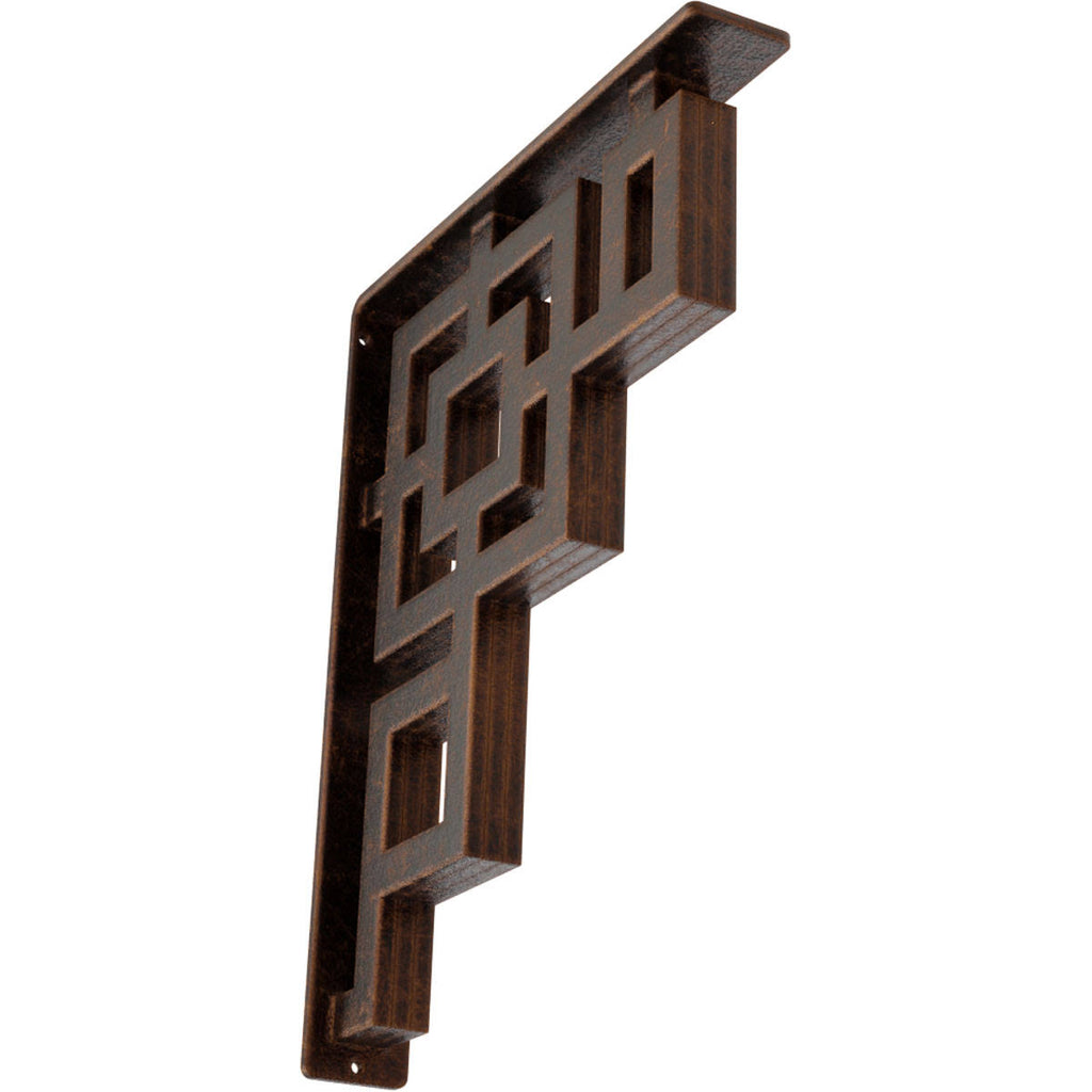 Wrought Iron Bracket Antiqued Copper W323