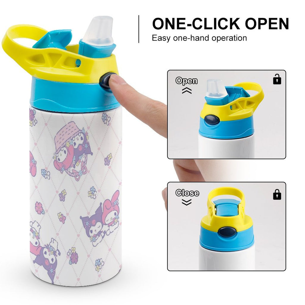 Stainless Steel Water Bottle with Straw K854