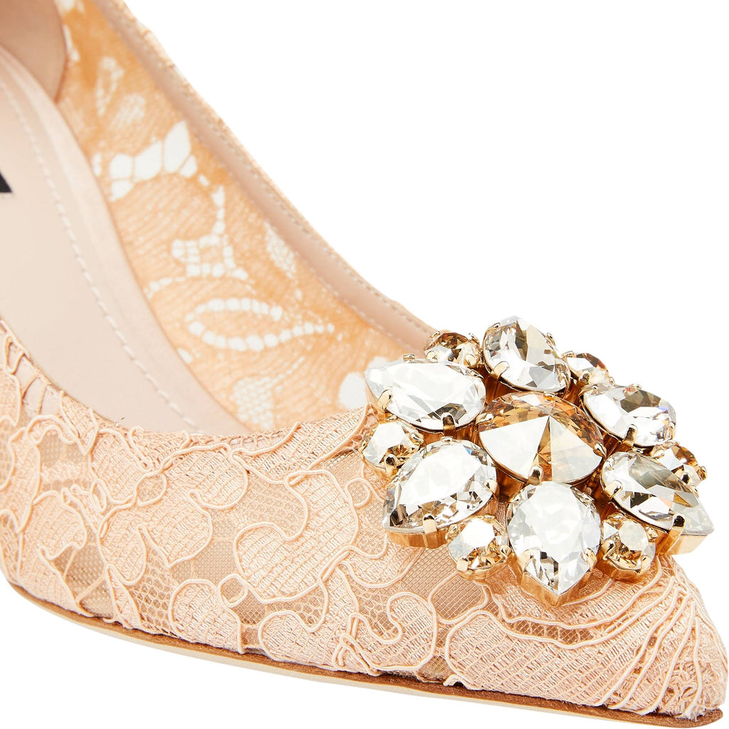 Embellished Lace Pump S393