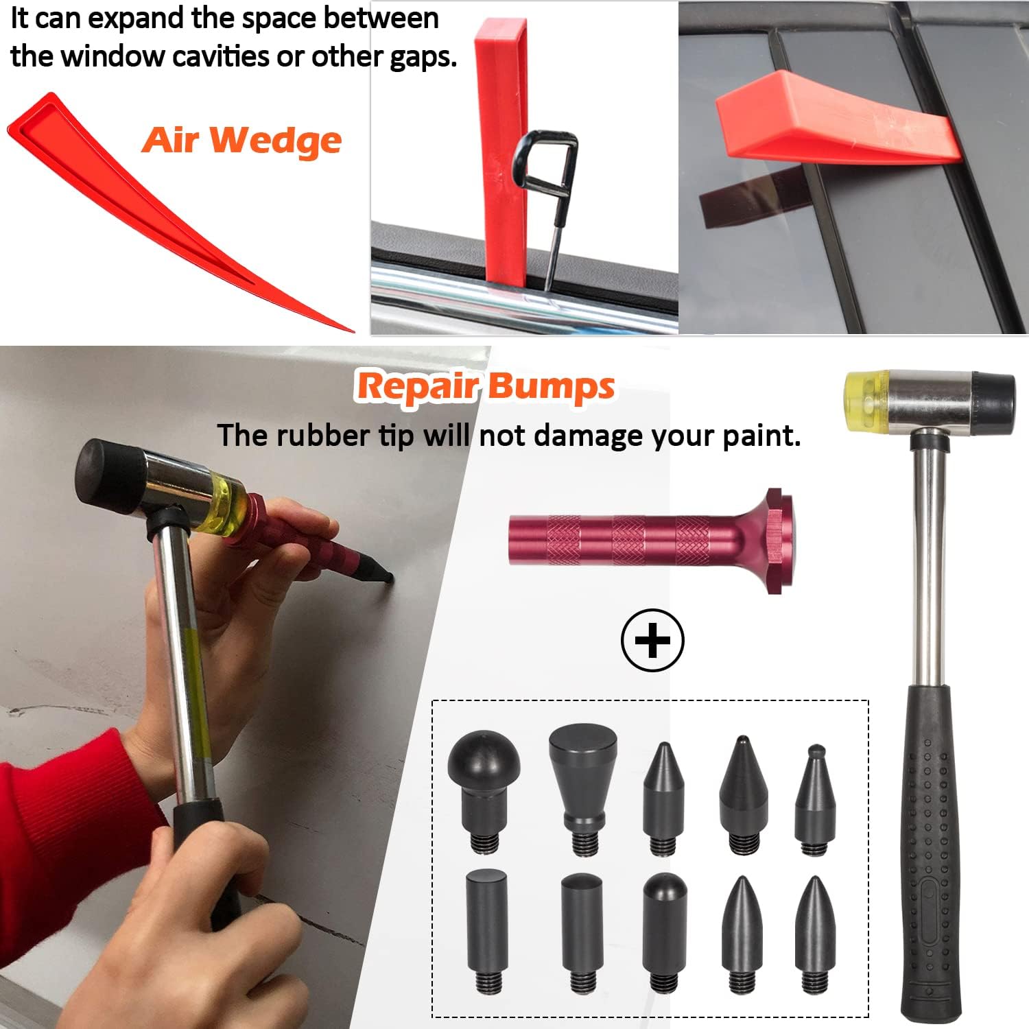 30Pcs Paintless Dent Repair Tools Kit Dent Removal Rods Set I181824