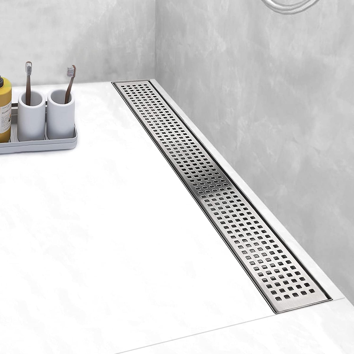 Brushed 304 Stainless Steel Linear Shower Drain 24 inch, Pack of 2 J982924
