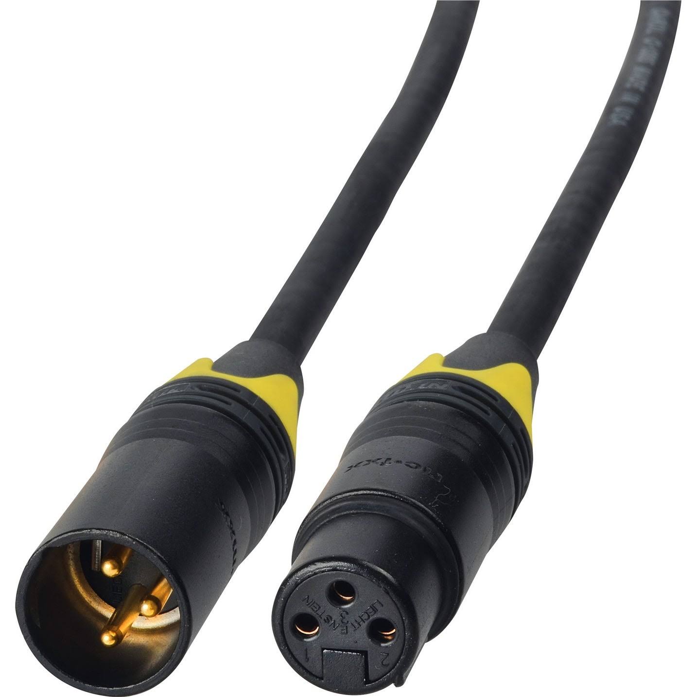 24V DC Power Cable 3-Pin XLR-M to 3-Pin XLR-F 1 Foot G7284
