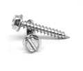 3/8-12 x 2 1/2 Slotted Hex Washer Head Sheet Metal Screw Type AB Low Carbon Steel Zinc Plated Pk 300 W3565
