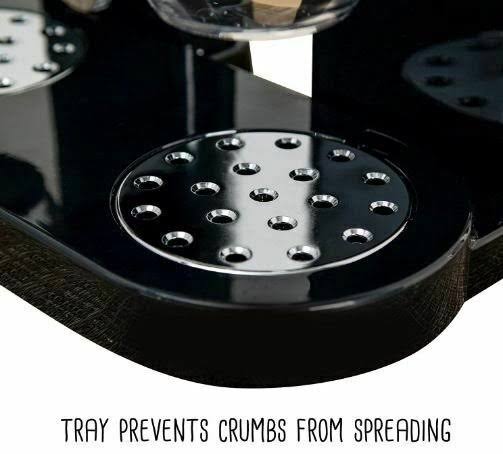 Black Dual Control Dry Food Dispenser S3565