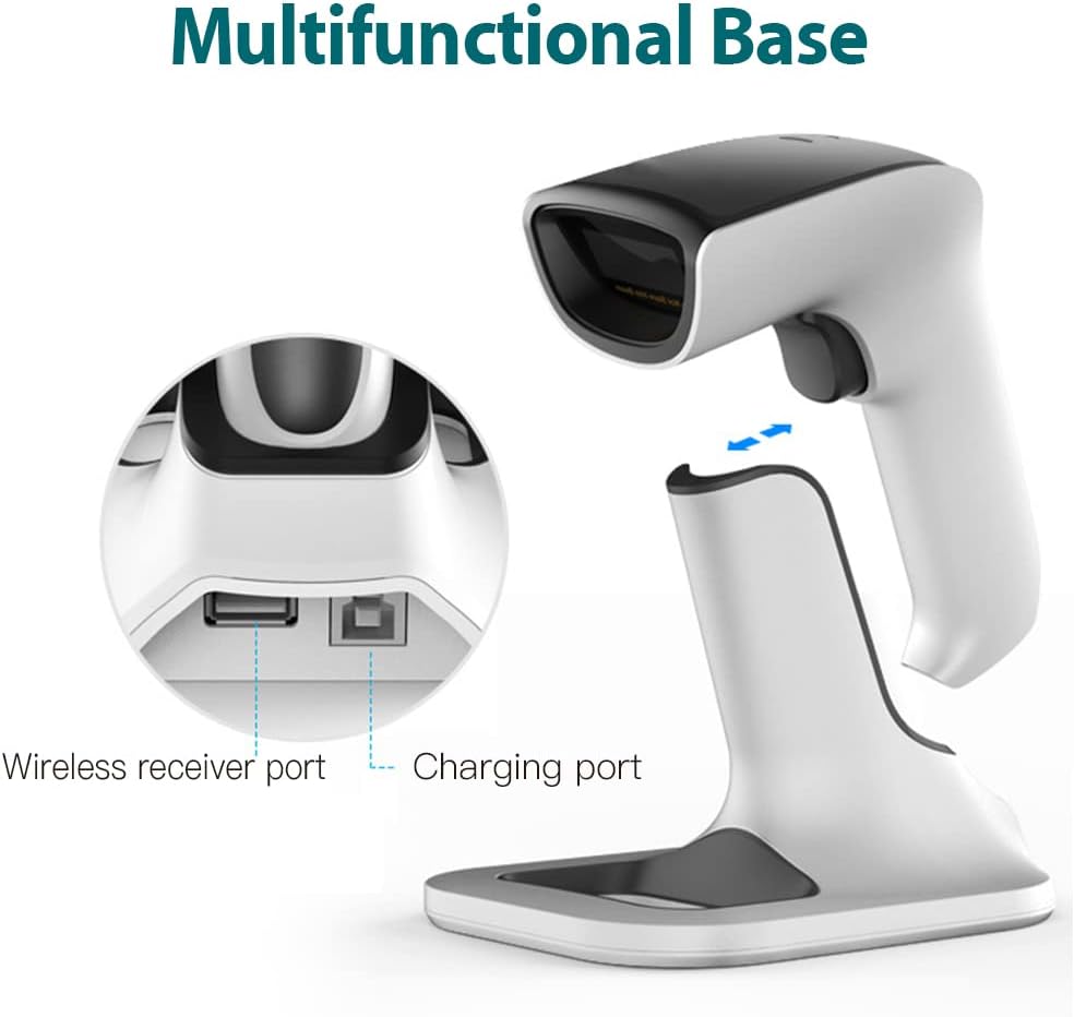 Wireless 2D Bluetooth Barcode Scanner with USB Receiver D54359
