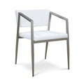 White/Stainless Steel Armchair G61033