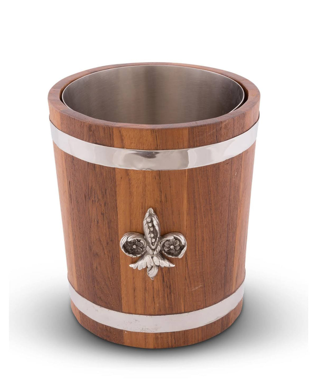 Teak Ice Bucket with Steel Insert I8300
