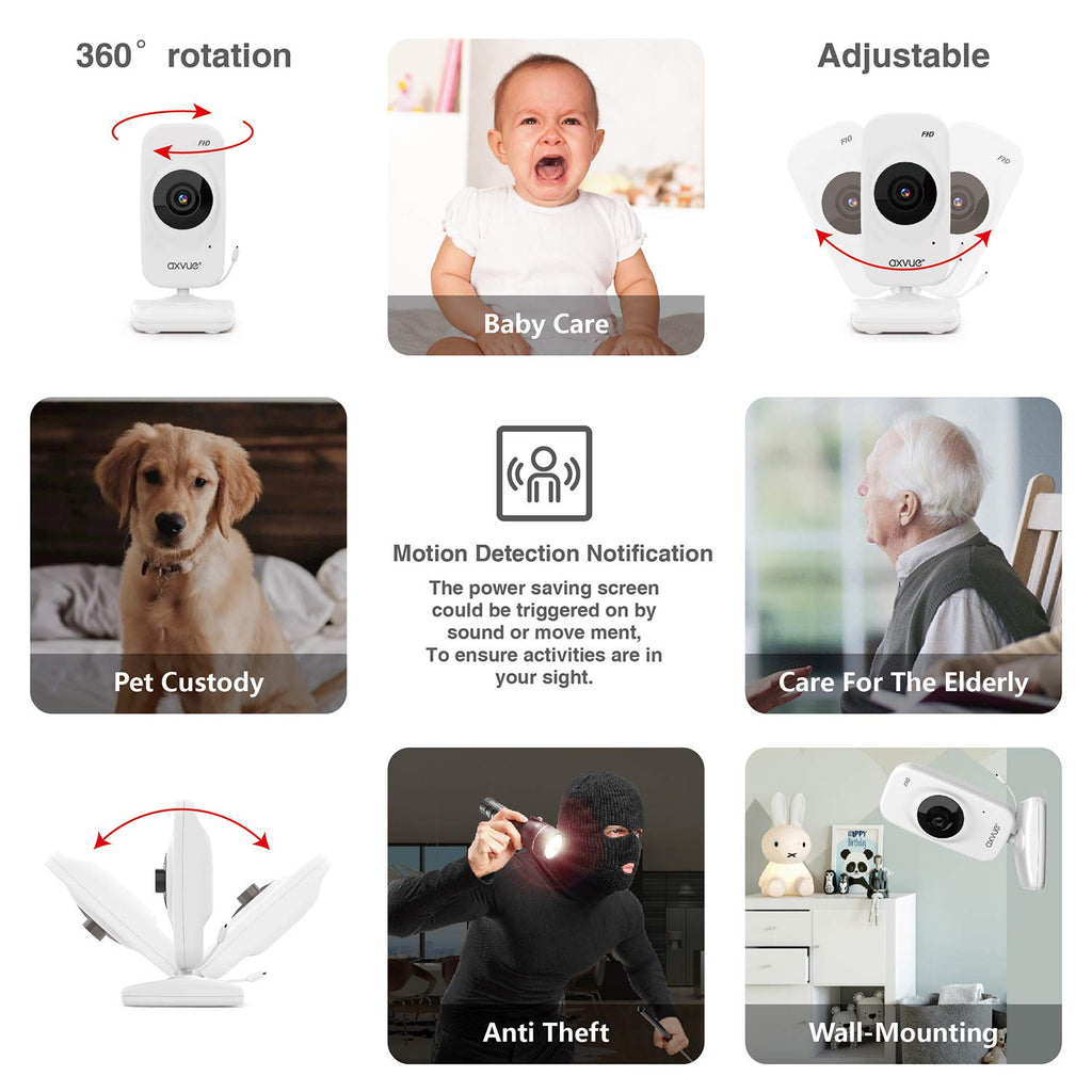 1080P 5.5 HD Video Baby Monitor with 2 HD Cams R916978