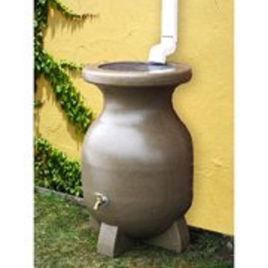 55 Gallon Sandstone Look Rain Barrel Y4588