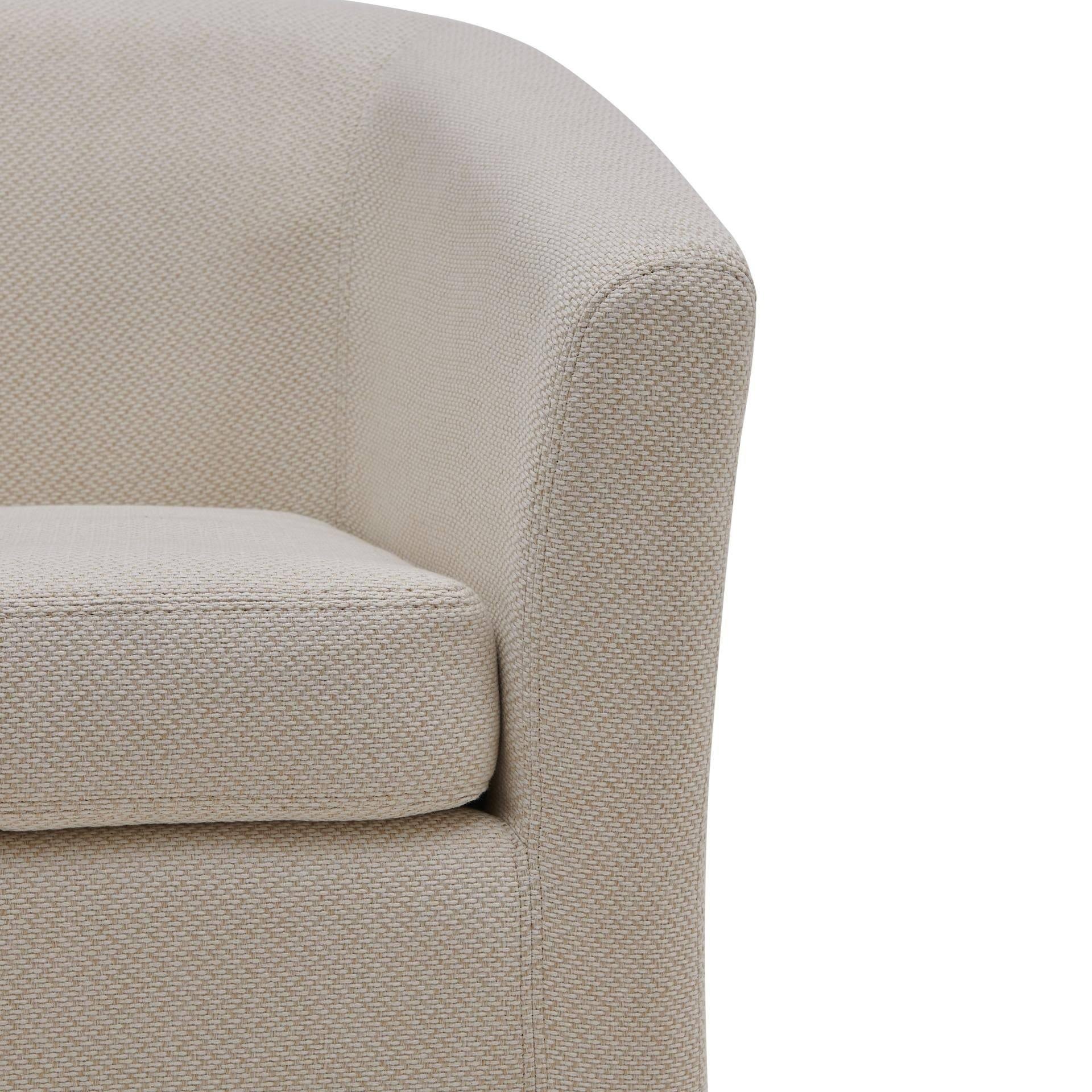 Cream Fabric Swivel Chair O584926