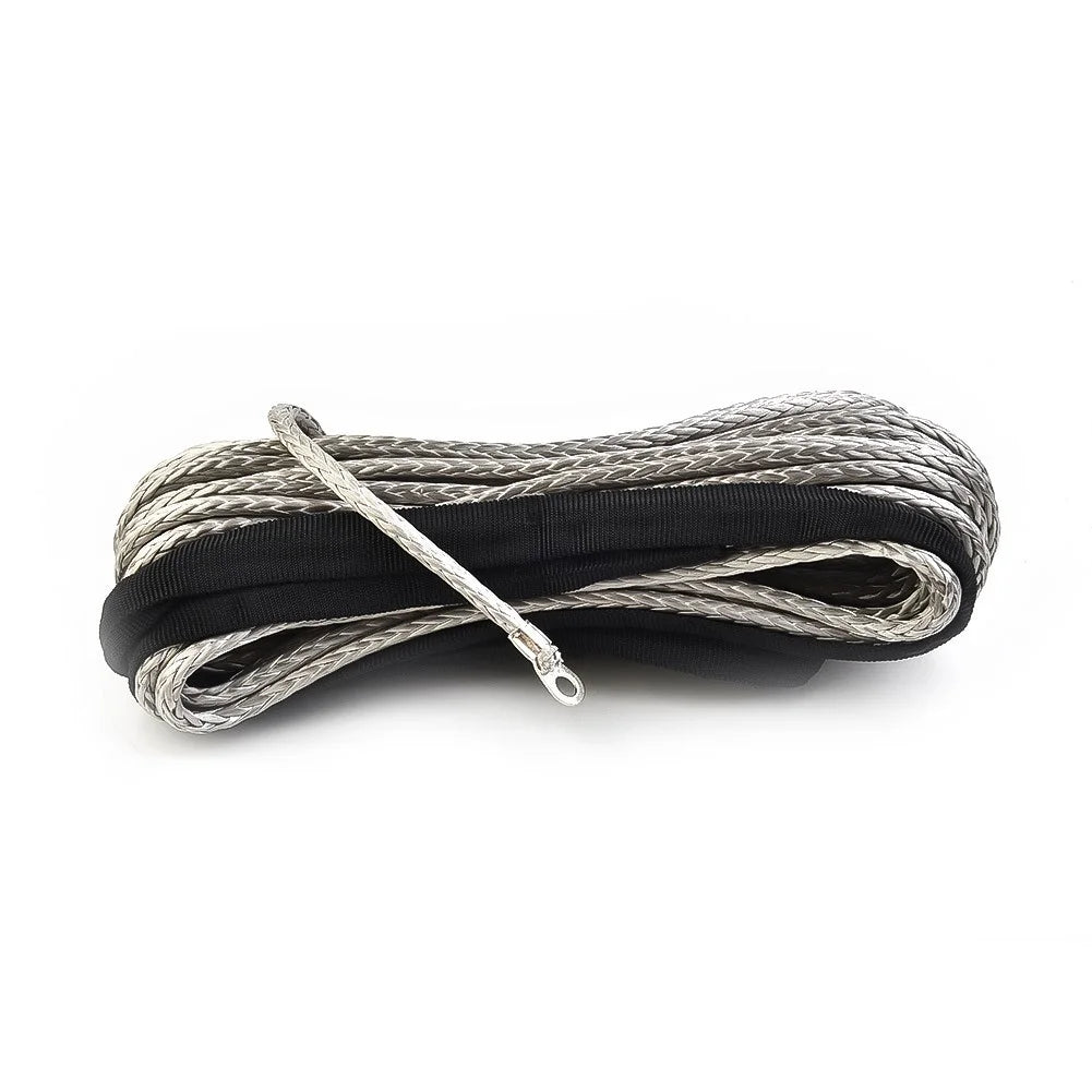 Gray Synthetic Winch Line Rope with Sheath I304