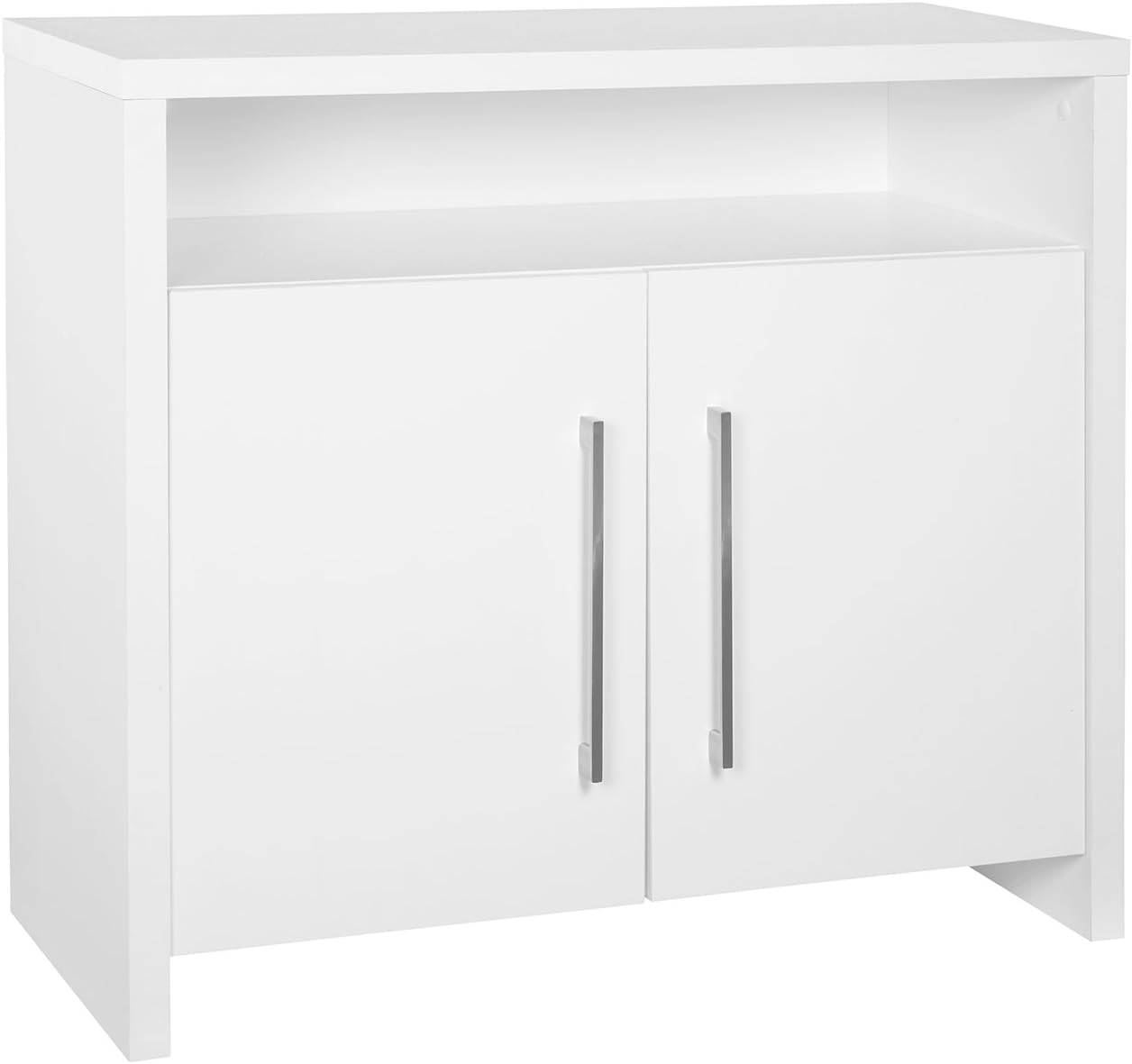 2-Door White Storage Cabinet with Shelf T12852