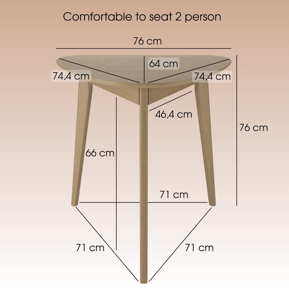 Birch Solid Wood Triangular Table E8410