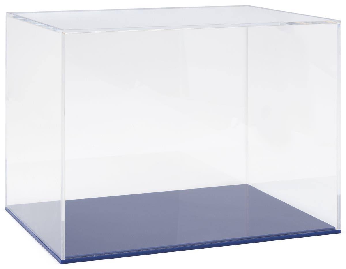 16x12 Acrylic Countertop Display Case with Blue Base W16186