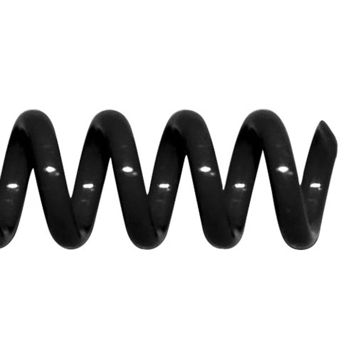Black Plastic Spiral Binding Coils 11mm x 12in 100/Bx J198