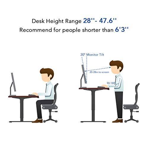 Large Electric Stand Up Desk 55 x 28 Inches T9937