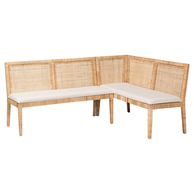 2-Piece Rattan Banquette Set U19512