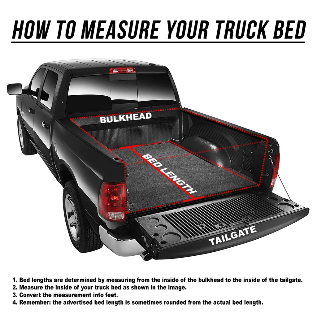 Adjustable Tri-Fold Soft Top Tonneau Cover A872