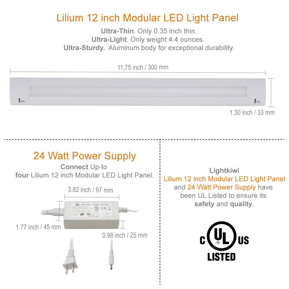 Modular LED Under Cabinet Lighting Standard Kit 4 Panel R964