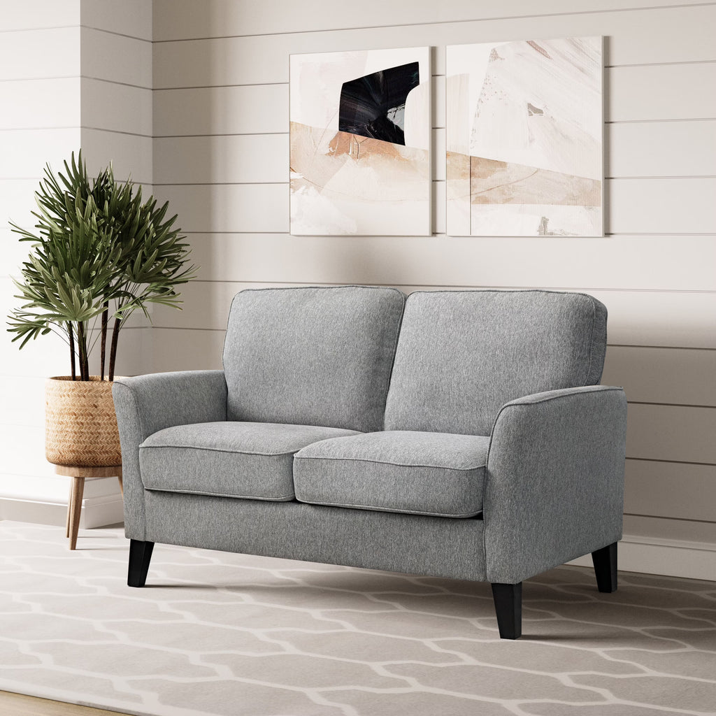 Charcoal Fabric 2-Seater Loveseat T401