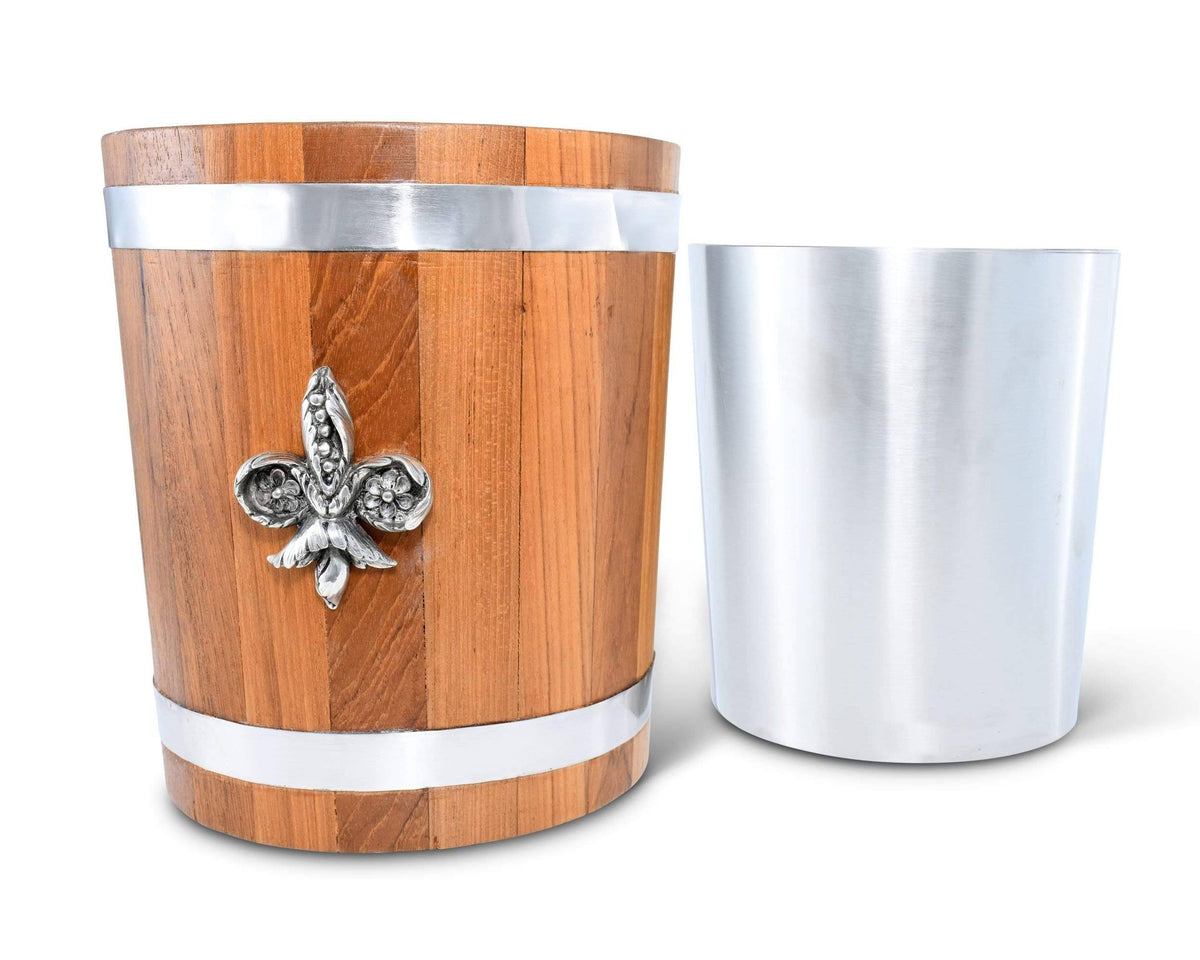 Teak Ice Bucket with Steel Insert I8300
