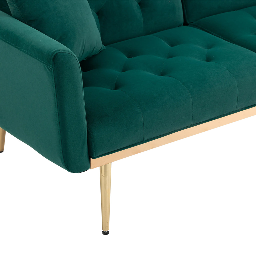 Green Velvet Sofa Loveseat Set O87972