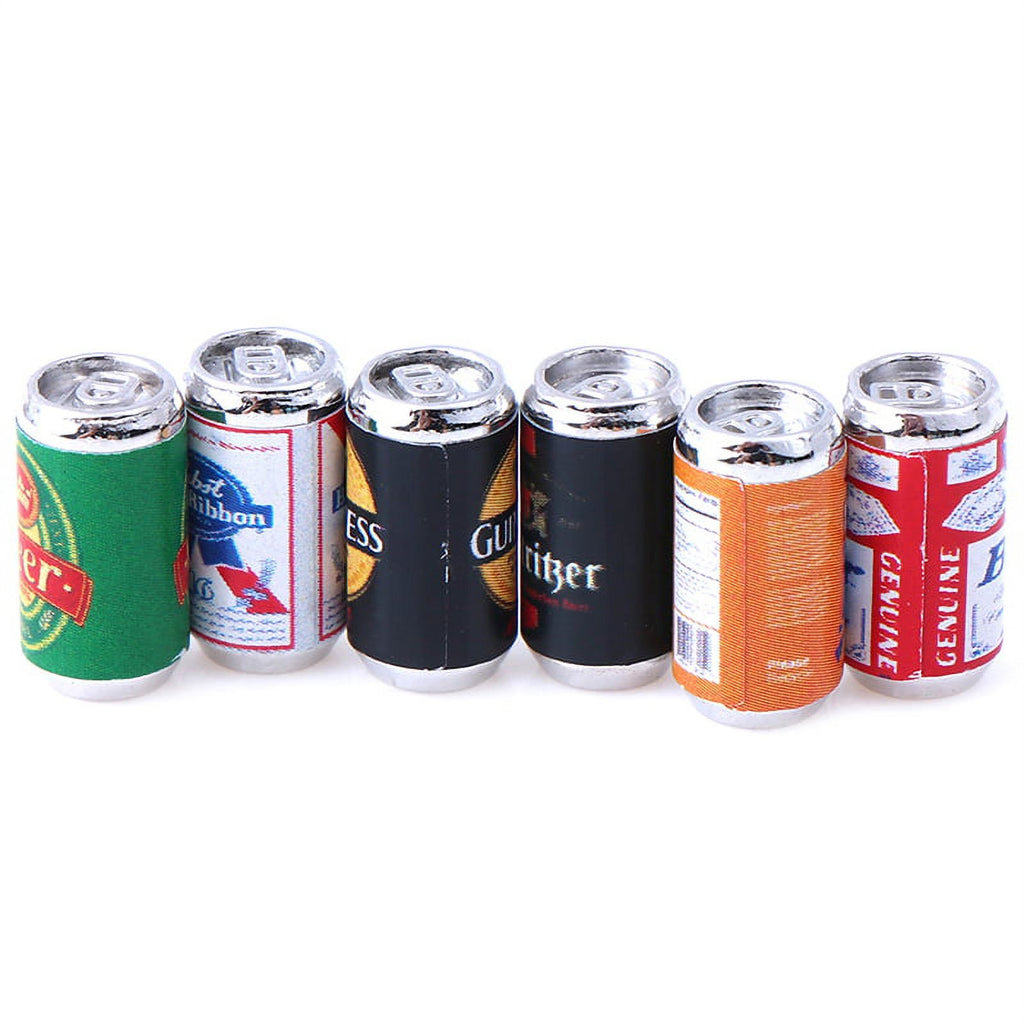 6pcs/Set Bottle Beer Miniatures Dollhouse Toys B6593