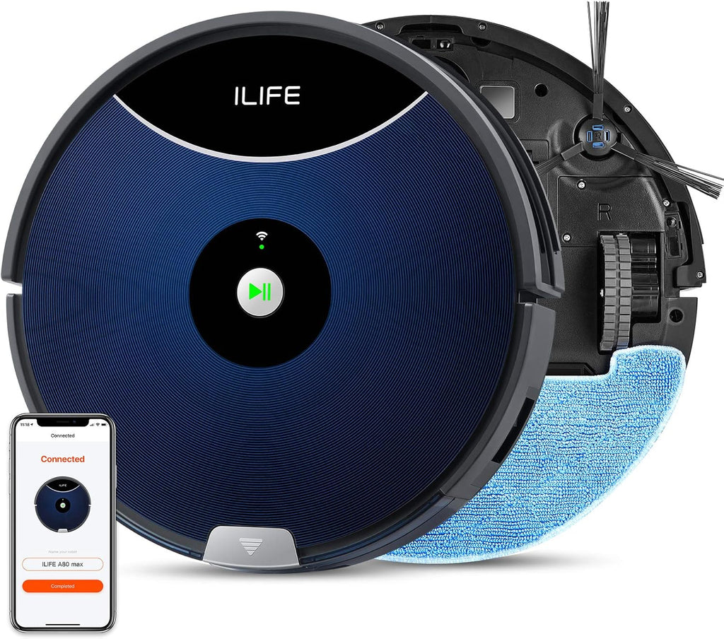 Robot Vacuum and Mop Cleaner with Lidar Navigation, 4000Pa Suction, 180min Runtime M770