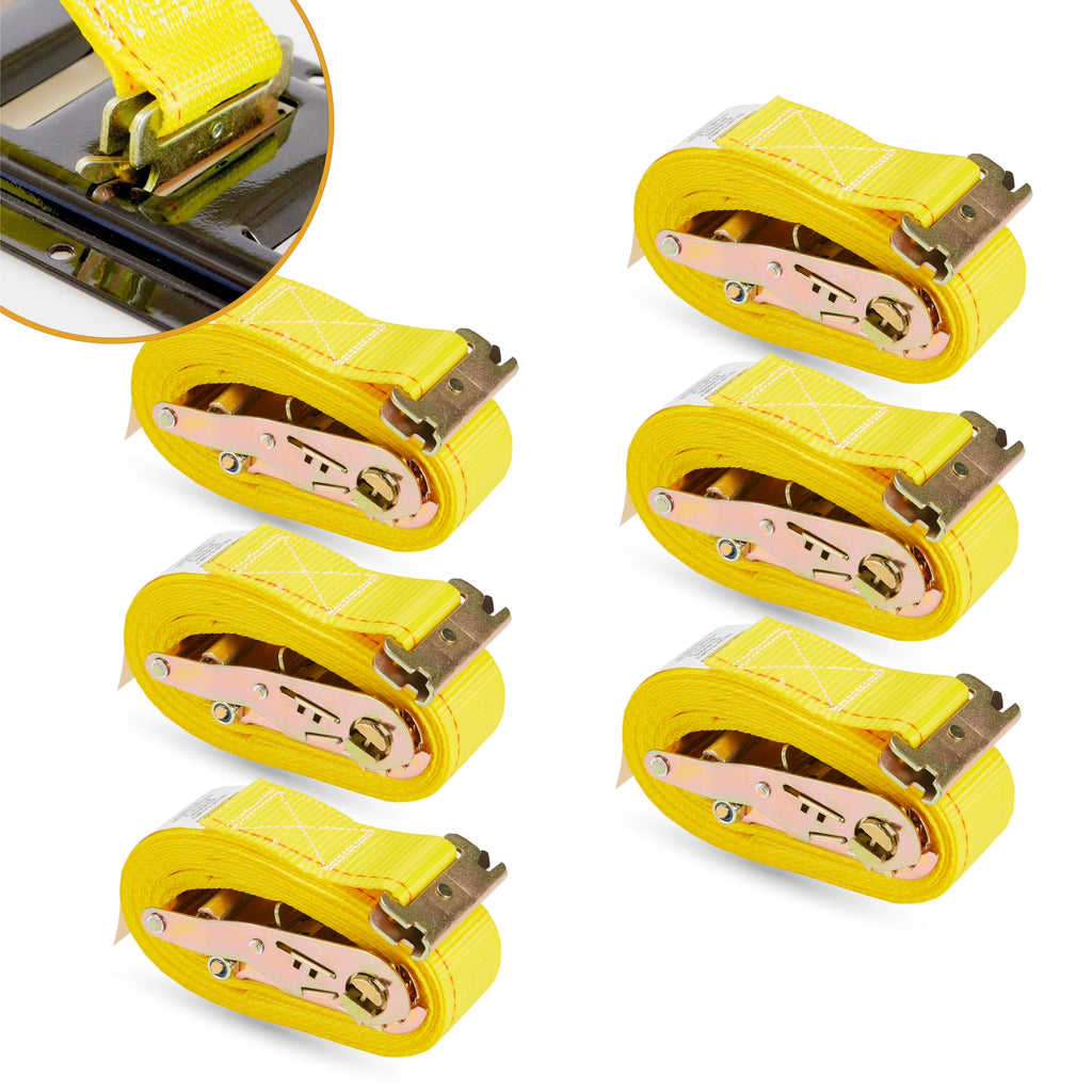 E Track Ratchet Straps 2" x 16' 6 Pack F54003