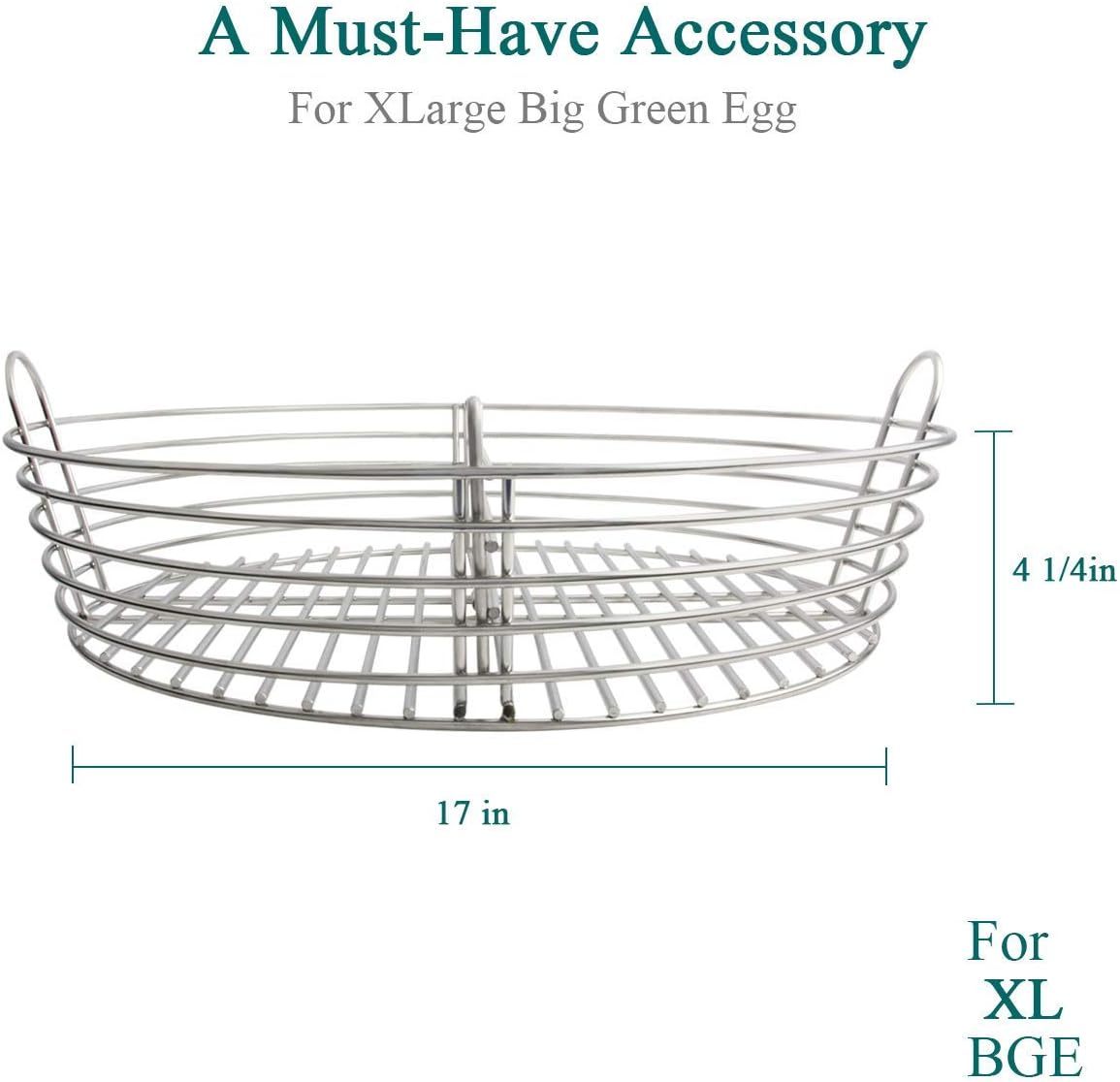 Stainless Steel Lump Charcoal Fire Basket with Divider L192
