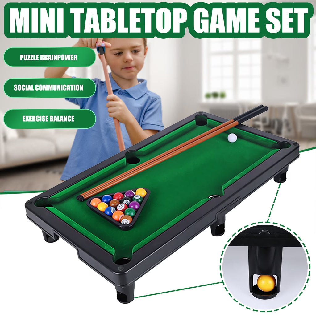 Mini Tabletop Pool Set Billiards Game S50587