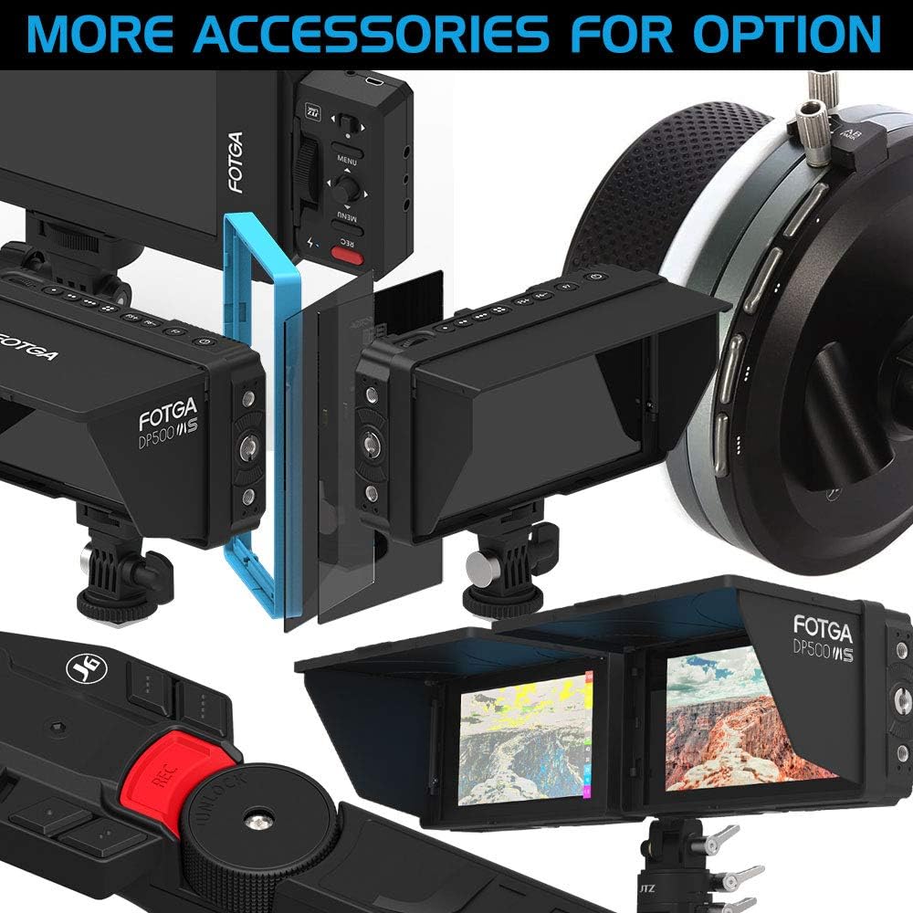 5 Inch 2000nit Touch Screen DSLR Camera Field Monitor with 3D LUT, 4K HDMI Input/Output, Dual NP-F Battery Mount H461
