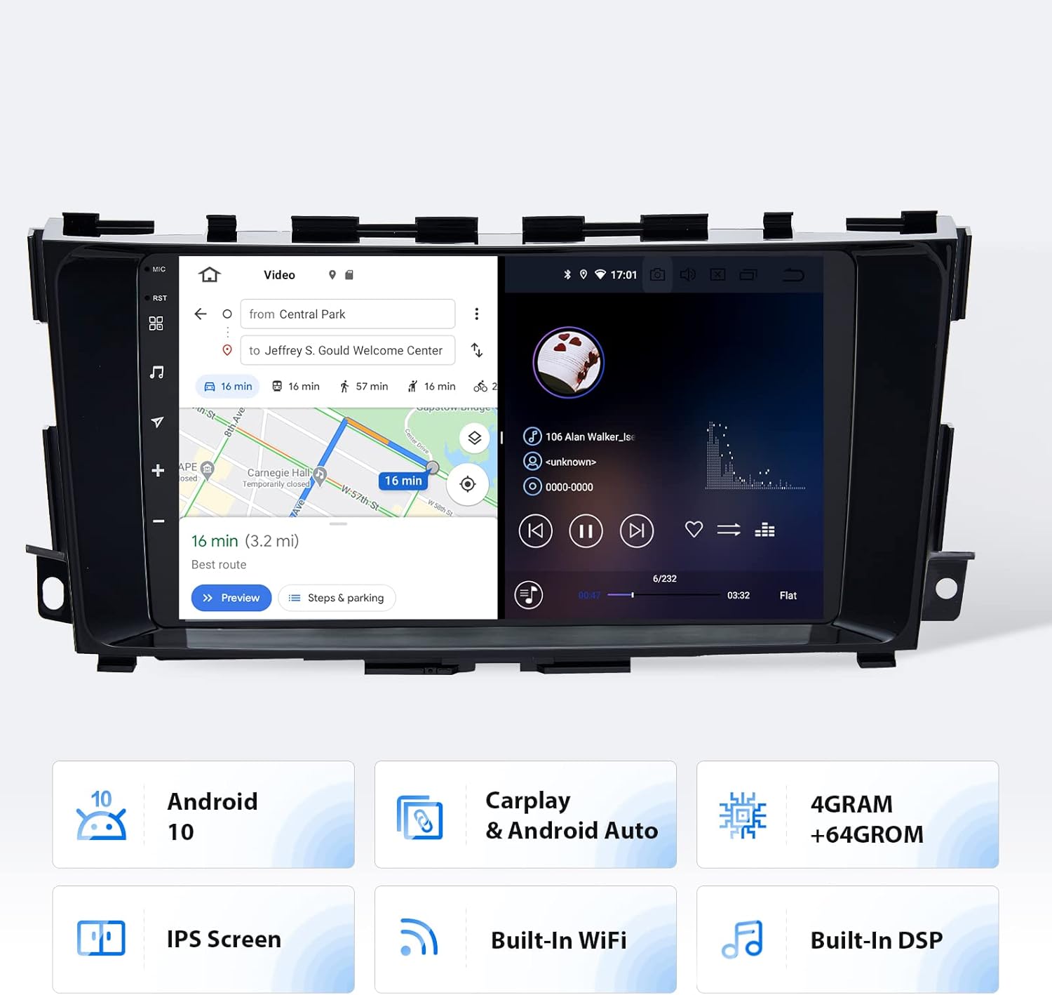 9 Inch Android Car Stereo with Navigation Carplay Android Auto DSP Radio K242317