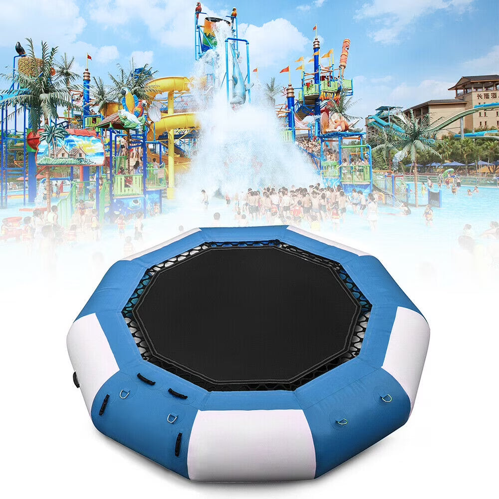 Blue & White 17Ft Inflatable Water Trampoline I673