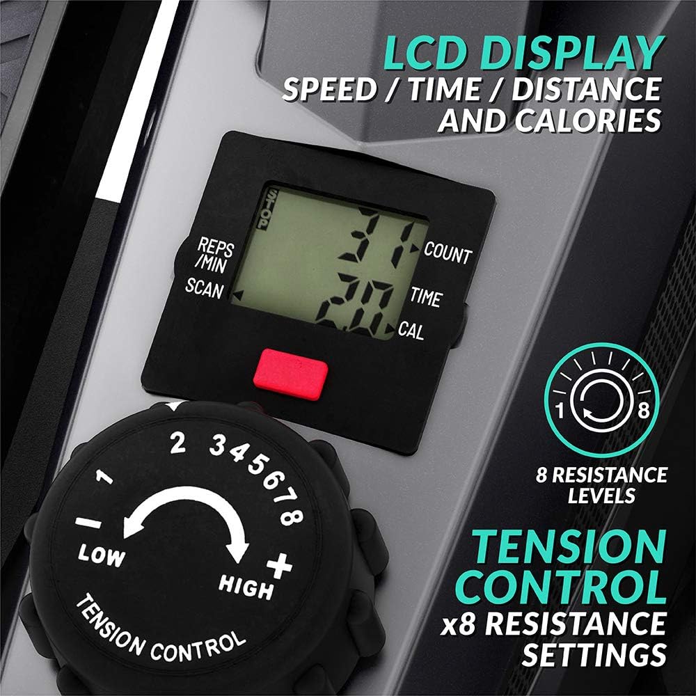 Seated Under Desk Elliptical Trainer with Adjustable Resistance E2985