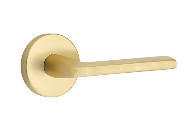 Satin Brass Privacy Lever Set V79737