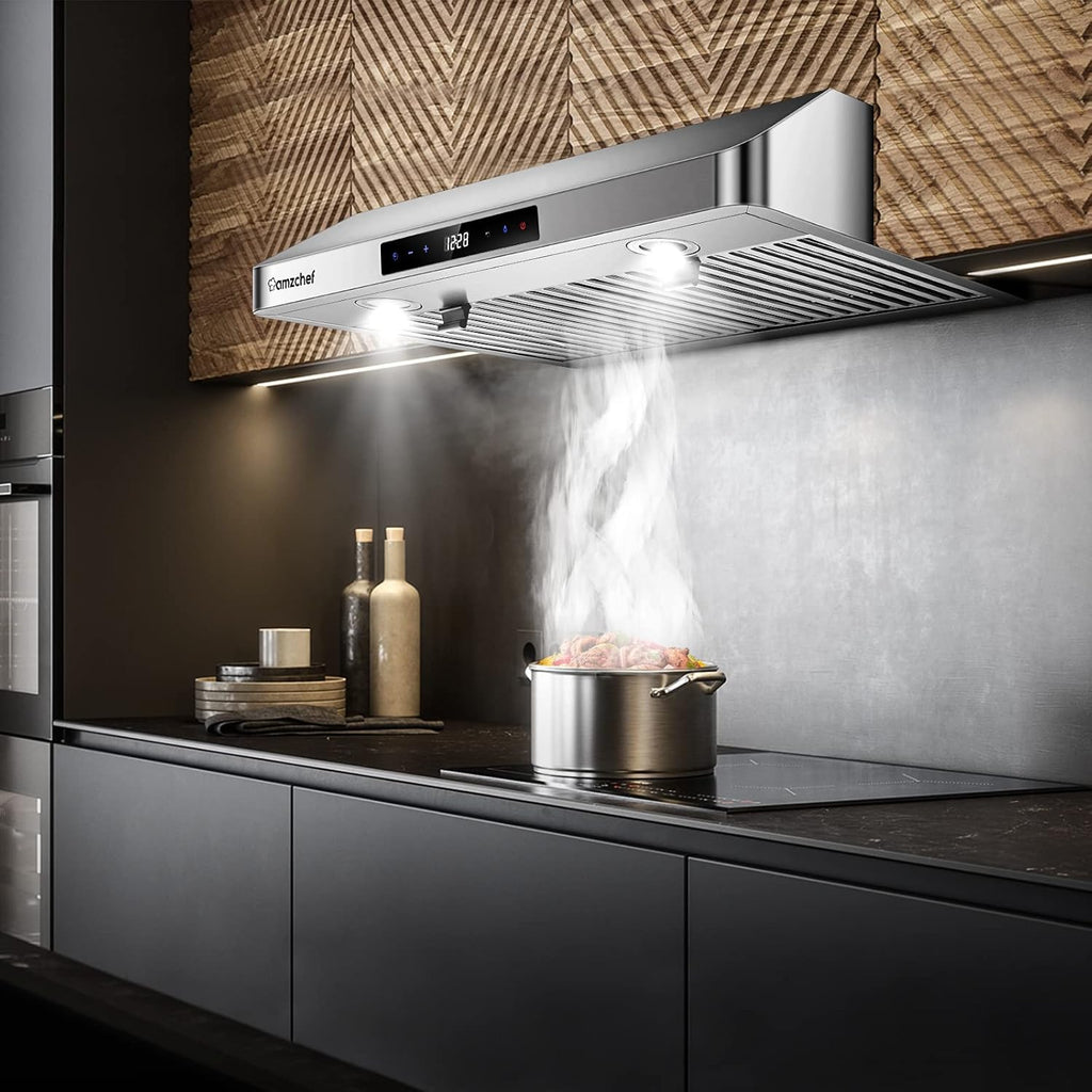 30 Inch Ducted Range Hood Under Cabinet Stainless Steel W7016