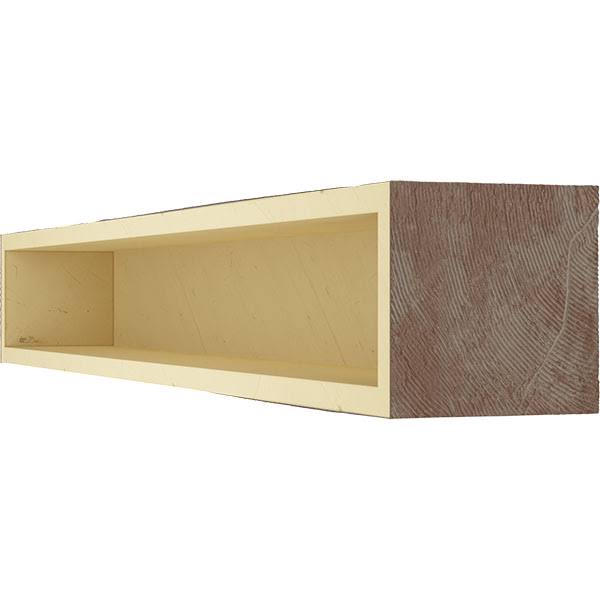 Hand Hewn Faux Wood Fireplace Mantel, Aged Pecan Q3677