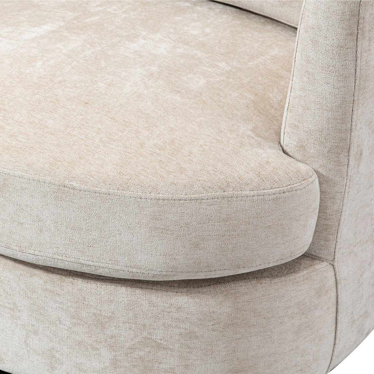 Chenille Round Swivel Accent Chair I63176