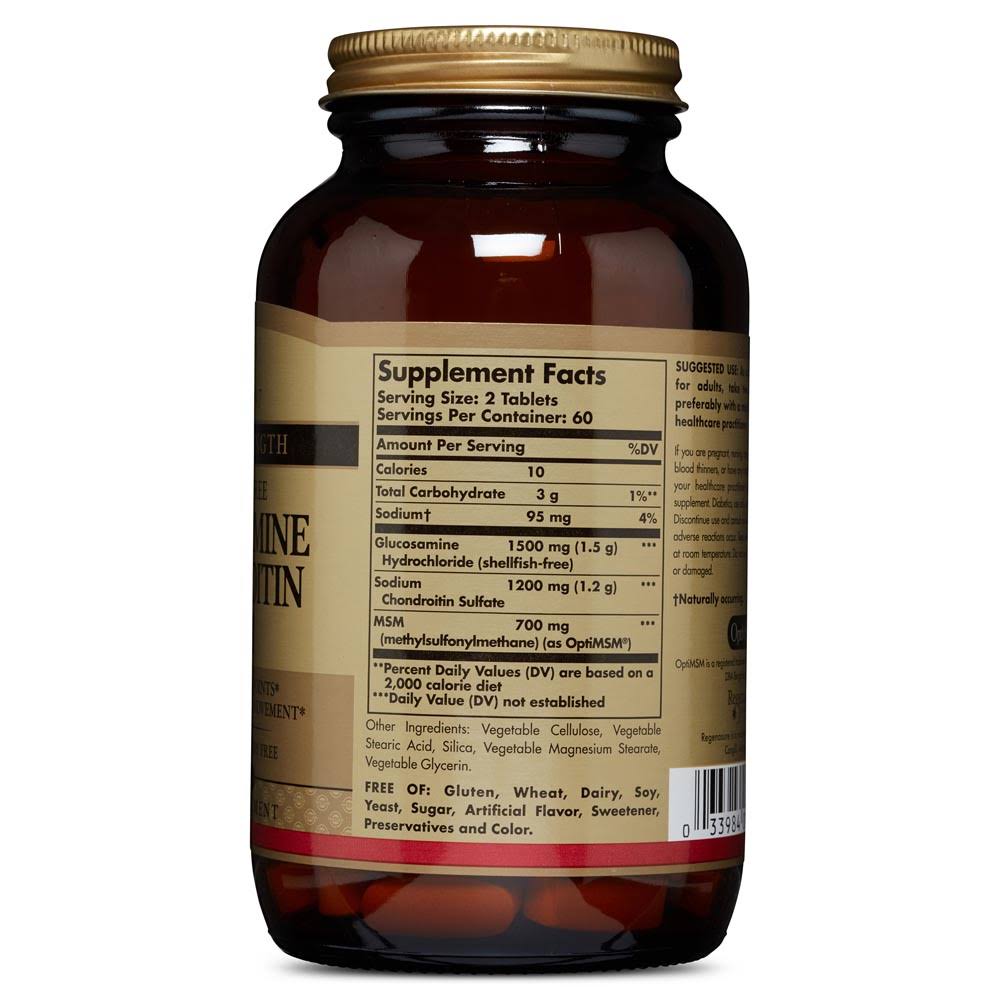 Triple Strength Glucosamine Chondroitin MSM 120 Tablets R624