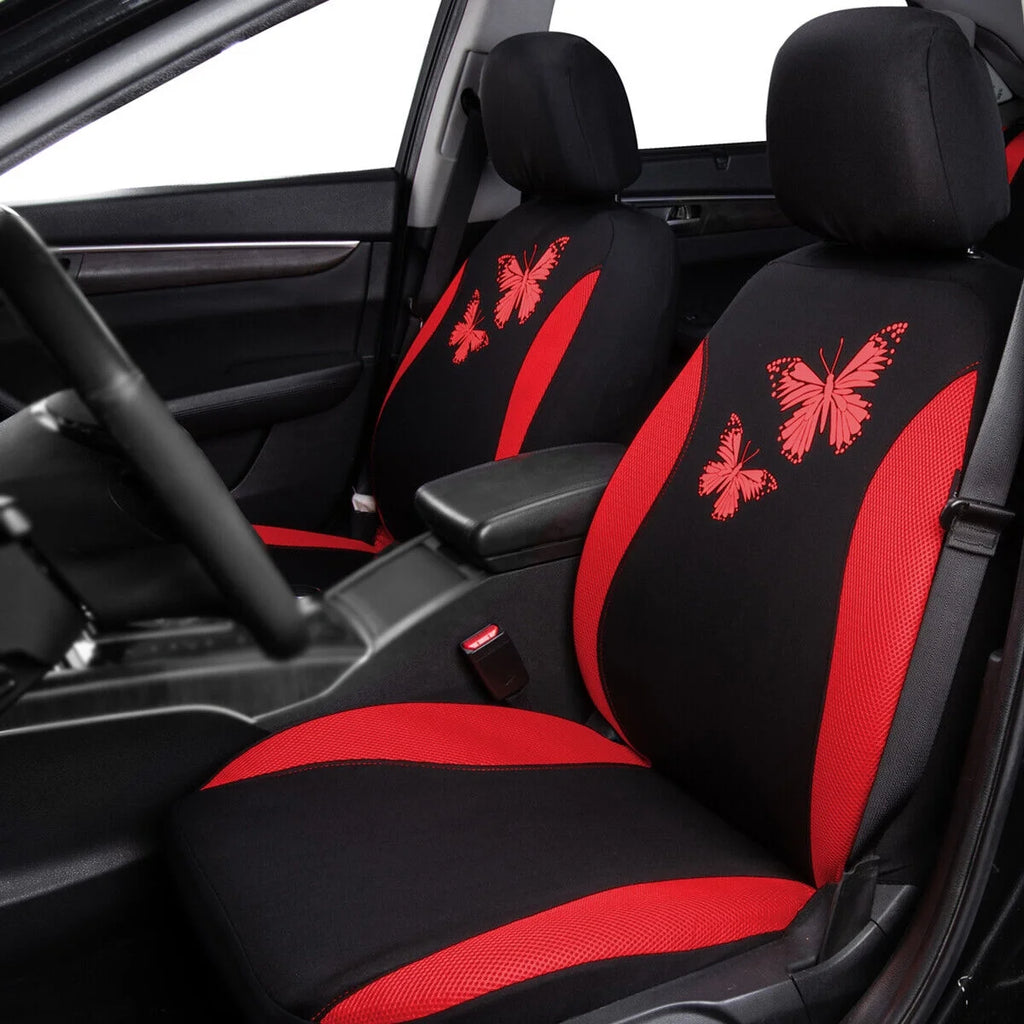 Butterfly Full Set Car Seat Cover Split Air Mesh J277254