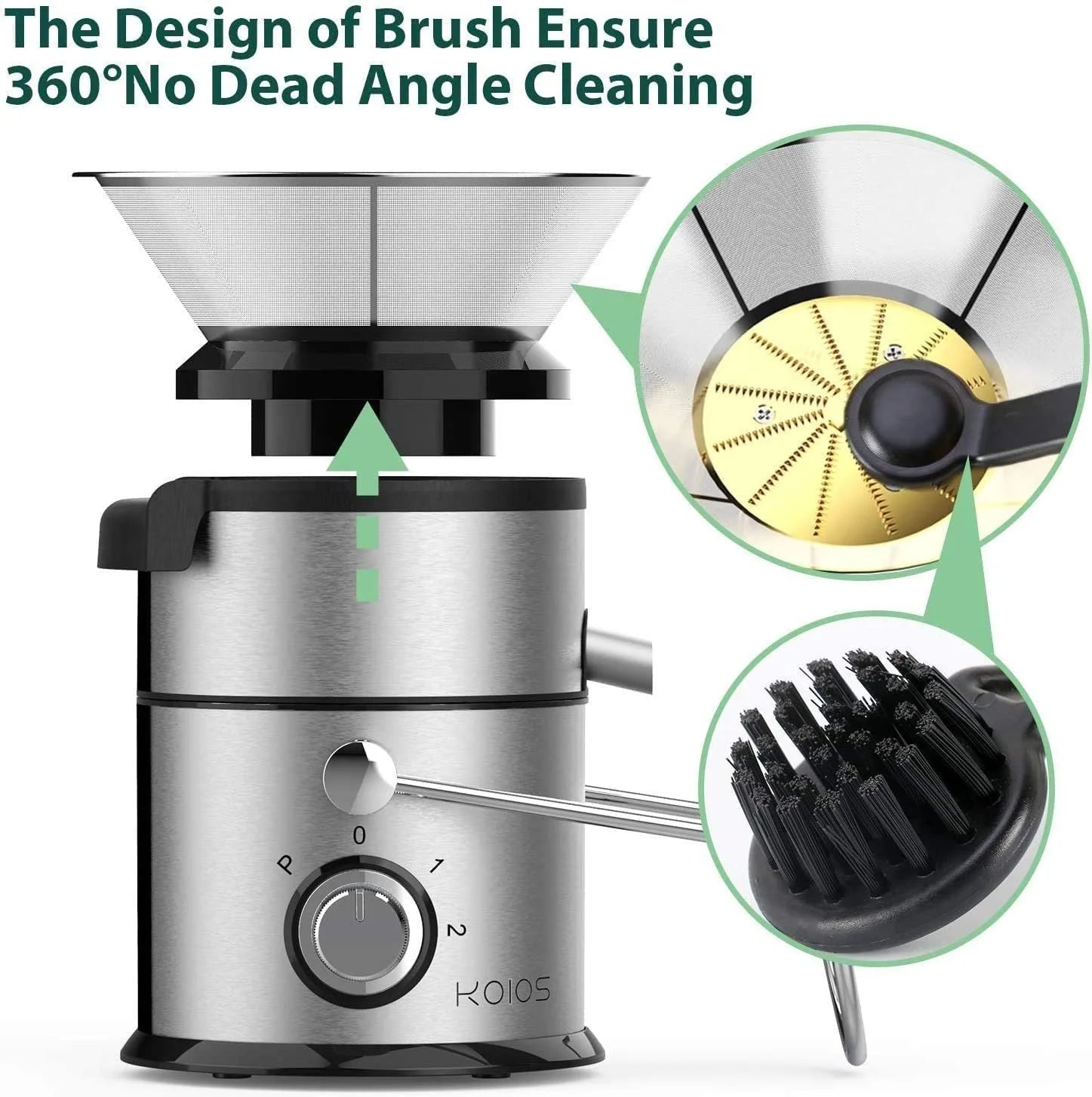 Centrifugal Juicer Machine with Extra Large 3inch Feed Chute, 1200W, BPA-Free D7962