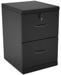Black 2 Drawer Vertical File Cabinet X24782