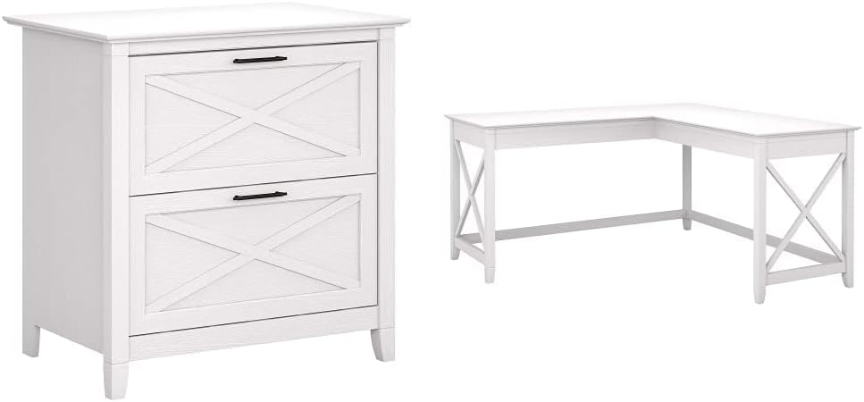 2 Drawer Lateral File Cabinet, Pure White Oak O556