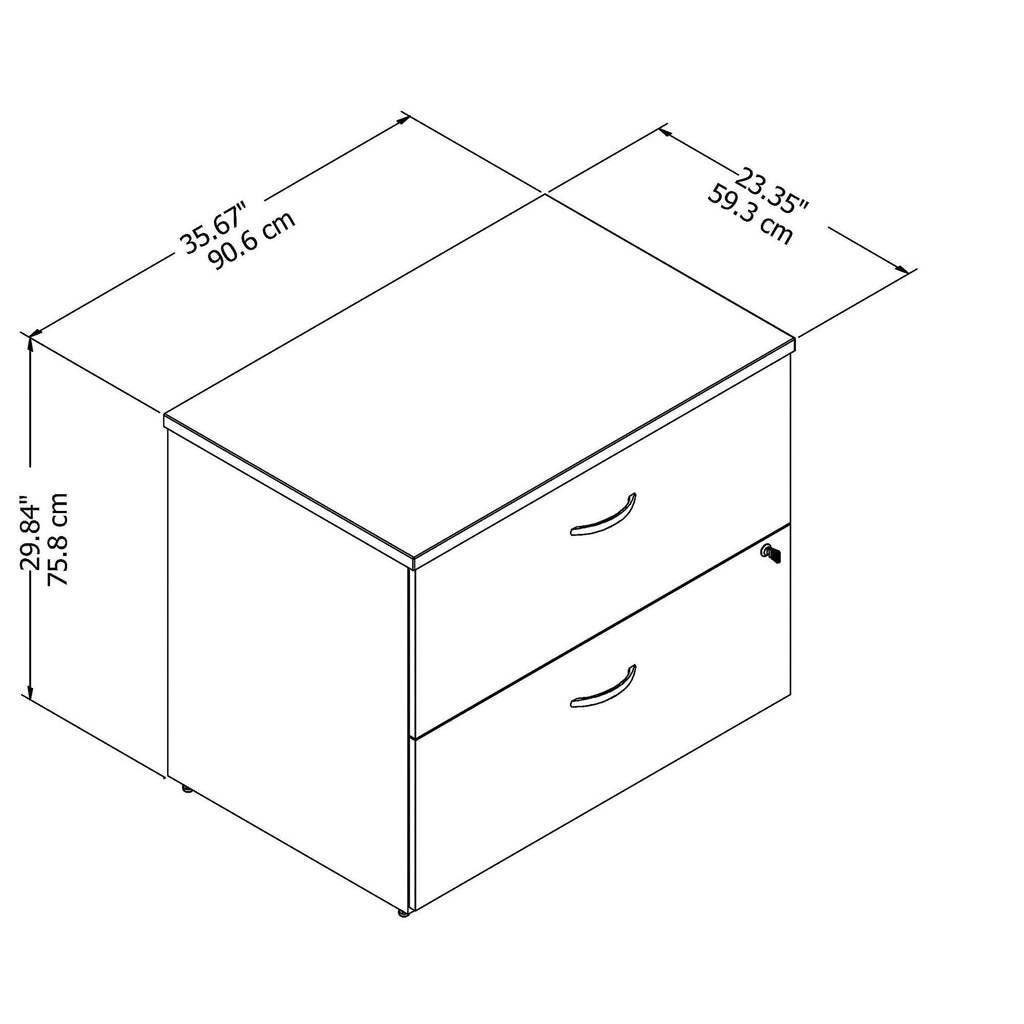 Lateral Filing Cabinet 2 Drawer Laminated Wood Composite Sand Oak R33674