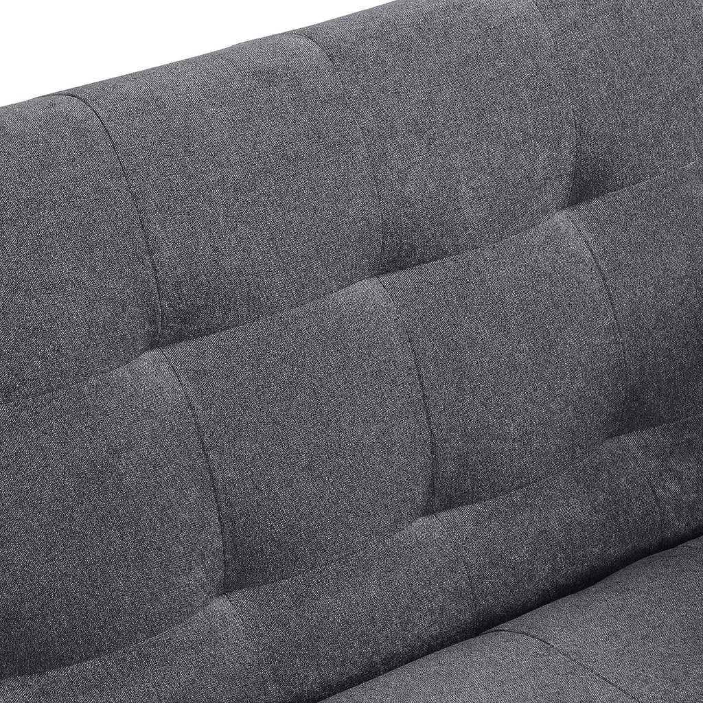 75" Convertible Folding Futon Sofa Bed with Armrest and Chrome Legs L828