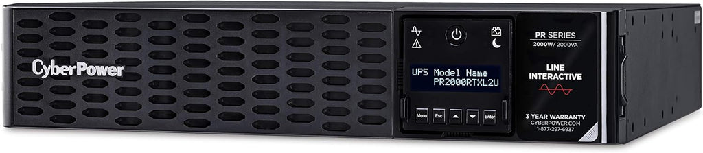 UPS System, 2000VA/2000W, 8 Outlets, 2U Rack/Tower F12956
