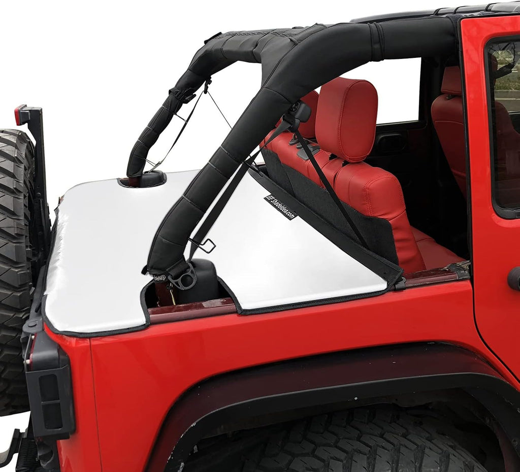 Black Vinyl Tonneau Cover for Jeep Wrangler JK Unlimited 4 Door Rear Trunk Cargo P1124
