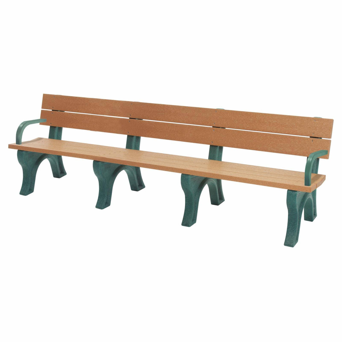 Eco Friendly Bench with Backrest and Arms Y50971