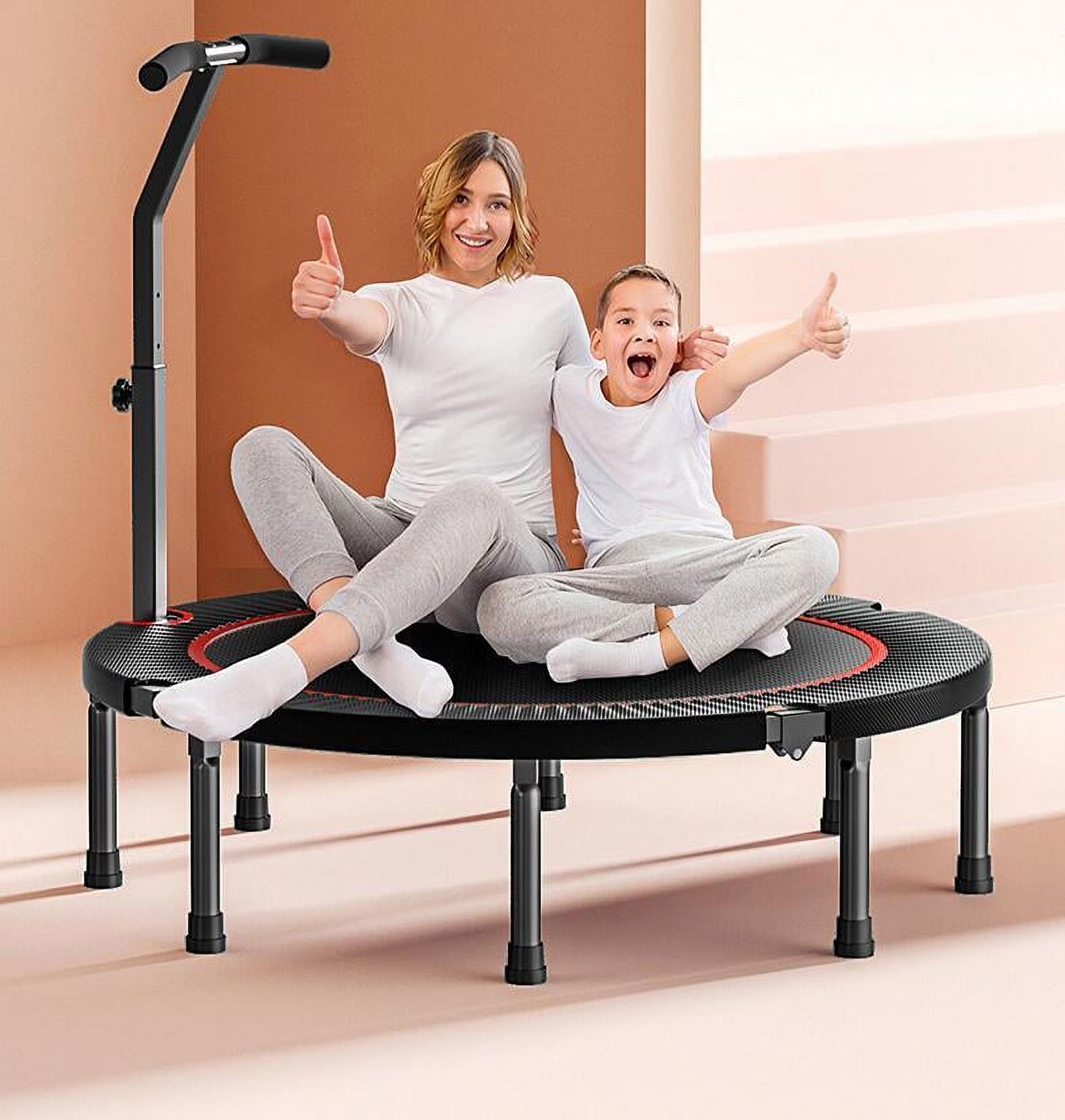 Mini Trampoline with Safety Features Folding Design Storage Bag A250